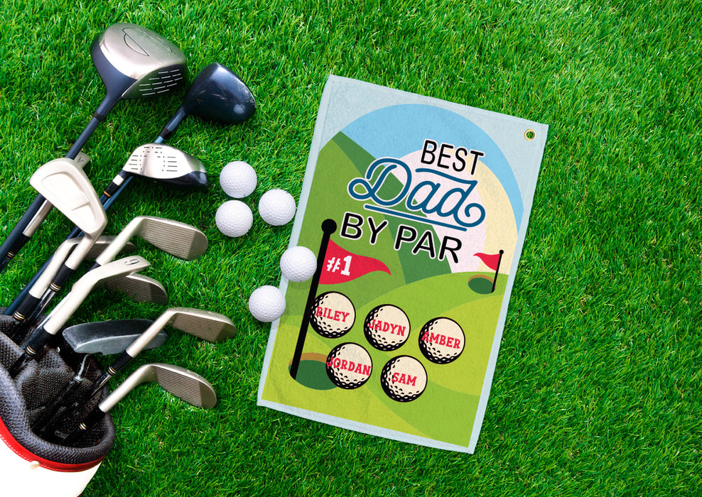 Best Dad By Par Golf Towel