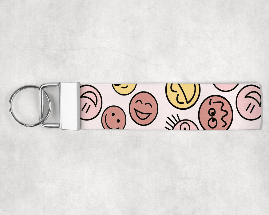 Crazy Smilies Key Fob Wristlet