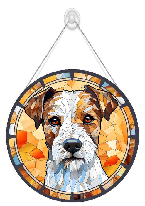 Faux Stained Glass Jack Russell Acrylic Suncatcher