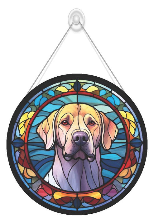 Faux Stained Glass Labrador Acrylic Suncatcher