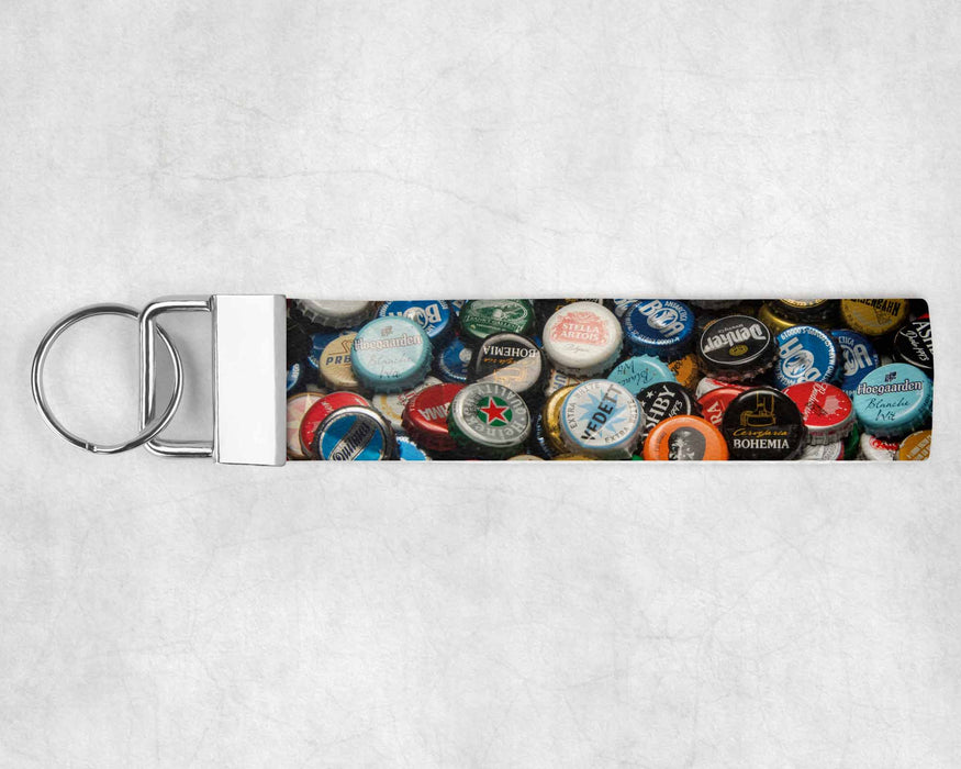 Beer Caps Key Fob Wristlet