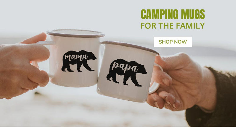 Papa Bear Design Camping Coffee Mug — Potter's Printing