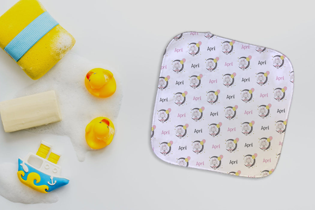 Personalized Bunny Wash Cloth