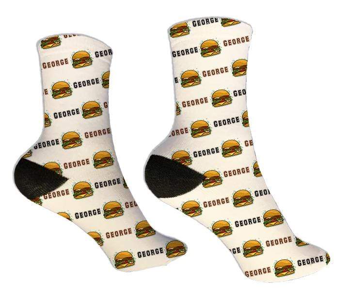 Personalized Cheese Burger Design Socks