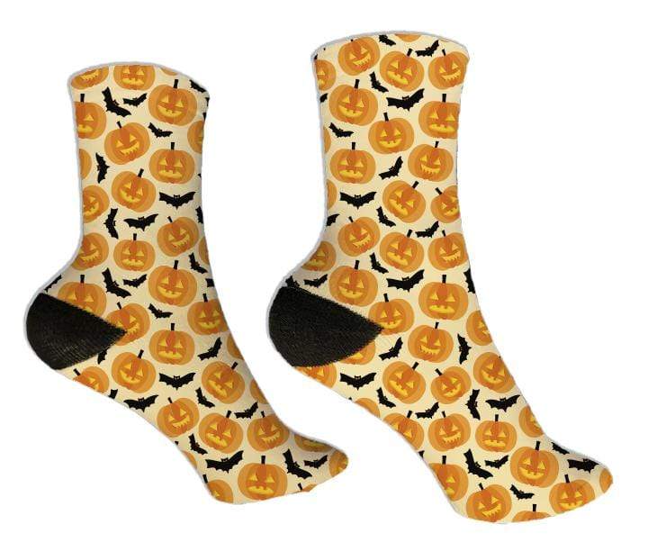 Jack-O'-Lantern Halloween Design Socks