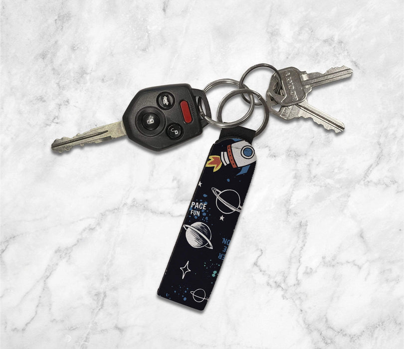 Space Design Keychain Wristlet